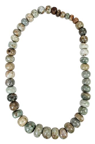 MESOAMERICAN JADE BEAD NECKLACEcomprised 374478