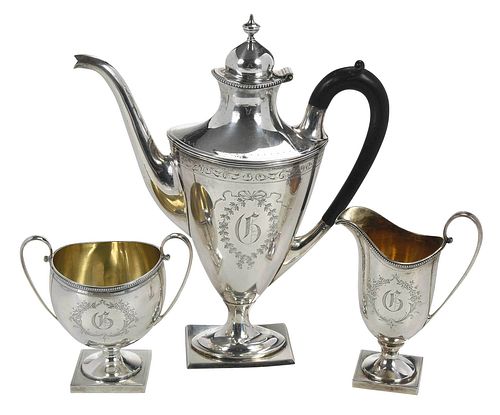 THREE PIECE GORHAM STERLING COFFEE 374482