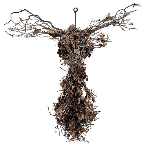 FAUX STAG MOUNT OF DRIED BRANCHES21st 374498