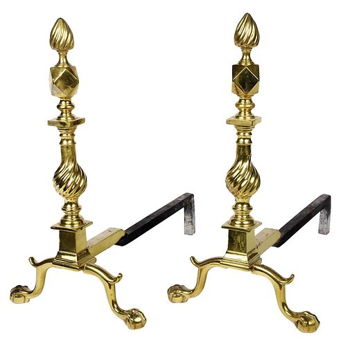 PAIR OF CHIPPENDALE STYLE BRASS 374515