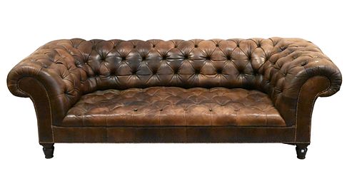 GEORGE SMITH LEATHER UPHOLSTERED 37453f