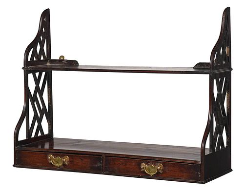 CHINESE CHIPPENDALE MAHOGANY TWO 374544