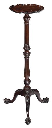 GEORGIAN CARVED MAHOGANY URN STANDBritish  37454c