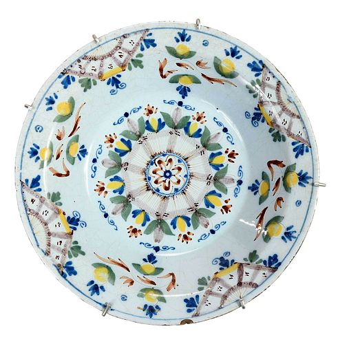BRITISH DELFTWARE PINEAPPLE CHARGER18th
