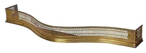 GEORGE III BRASS SERPENTINE PIERCED