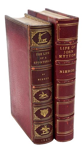 TWO LEATHER BOUND TITLES BY NIMRODThe