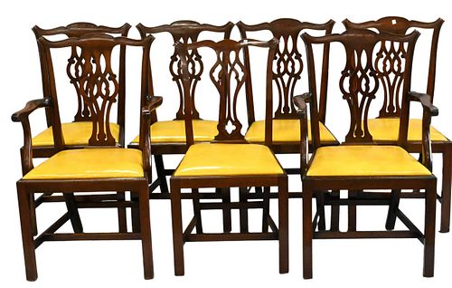 SET OF EIGHT GEORGE III STYLE MAHOGANY 3745dc