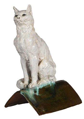 J. FILMONT POTTERY CATFrench, 19th century,