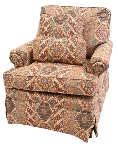 ETHAN ALLEN UPHOLSTERED CLUB CHAIREthan