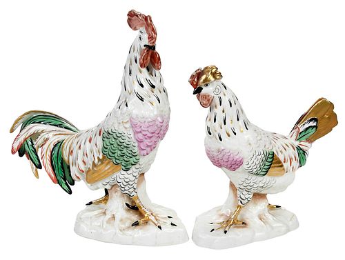 NEAR PAIR OF SAMSON PORCELAIN COCKERELSFrench  374615