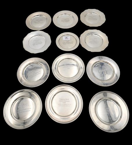 12 STERLING SILVER BREAD PLATES12 Sterling