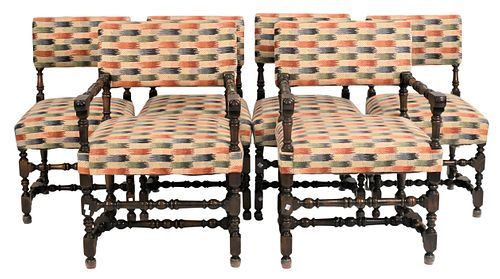 SET OF SIX JACOBEAN STYLE CHAIRSSet 374680