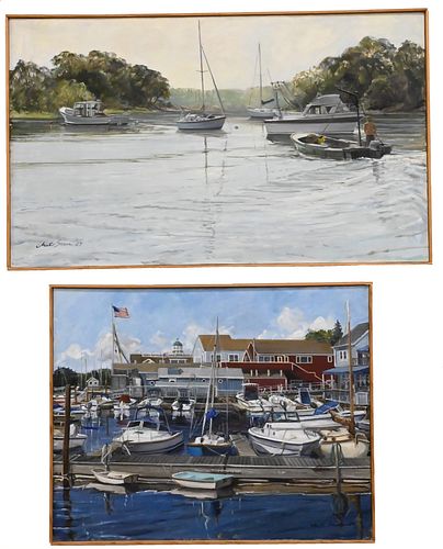 FOUR NEW ENGLAND OIL PAINTINGSFour 374679