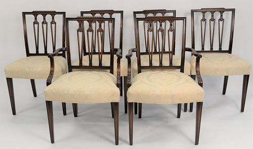 SET OF SIX FEDERAL STYLE MAHOGANY