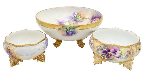 THREE PIECE LIMOGES FRANCE HAND