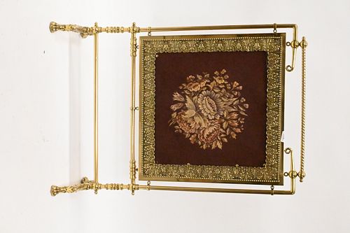 BRASS FIRE SCREENBrass Fire Screen  3746dc