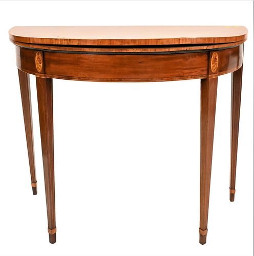 GEORGE III MAHOGANY DEMILUNE TABLEGeorge 37475f