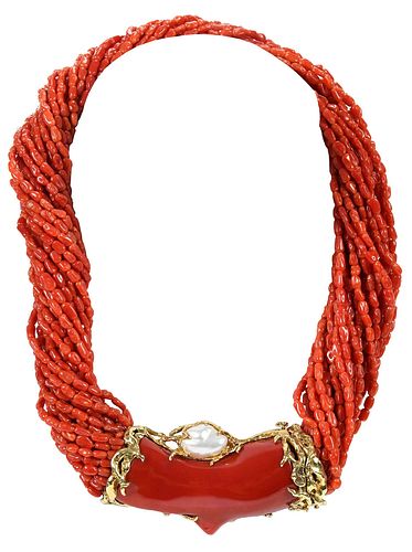 ARTHUR KING CORAL NECKLACE WITH