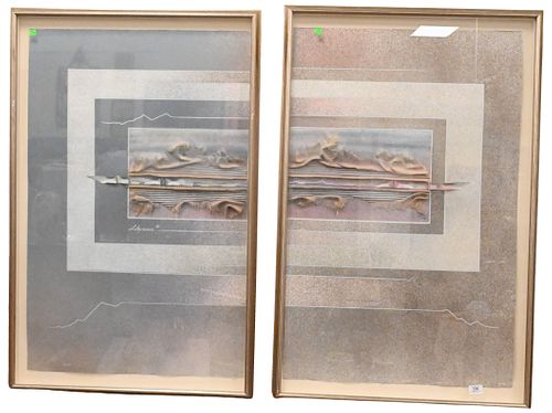 THREE FRAMED MIXED MEDIA LOTThree 3747b5