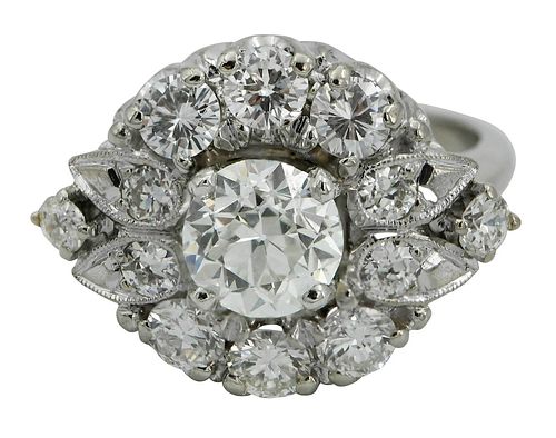 14KT ART DECO DIAMOND RINGart 3747ae