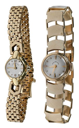 TWO RETRO 14KT WATCHESLady Elgin  37480d