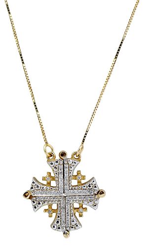 14KT. DIAMOND PENDANTconvertible