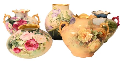 FIVE PIECE LIMOGES HAND PAINTED