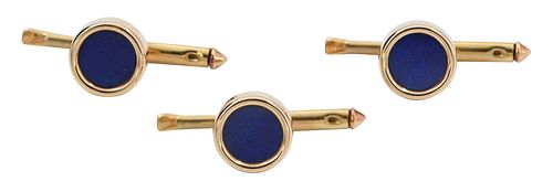 14KT. LAPIS SHIRT STUD SETset of