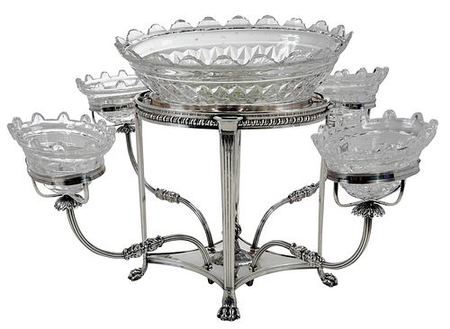 REGENCY STYLE SILVER PLATE EPERGNEEnglish  3748e0