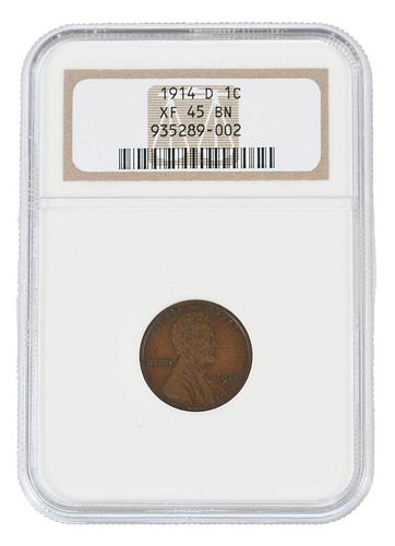 1914 D LINCOLN CENT NGC XF45Denver 3748eb