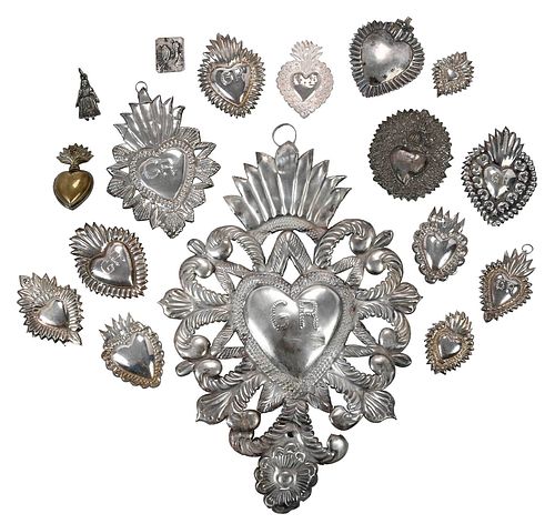 17 SILVER AND OTHER METAL MILAGROSprobably