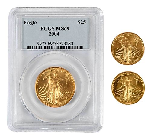 THREE FRACTIONAL AMERICAN GOLD 3748f3