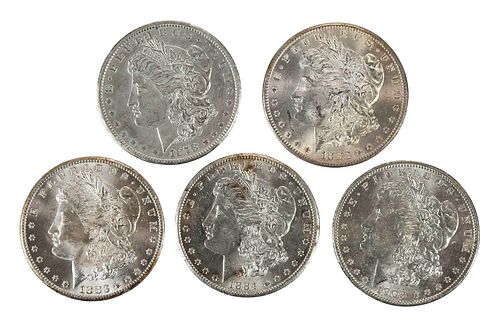 FIVE KEY DATE MORGAN DOLLARS1878-CC,