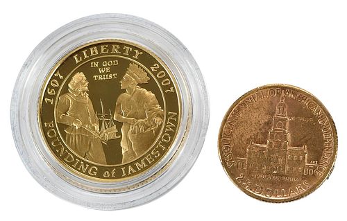 TWO COMMEMORATIVE GOLD COINS1926 37490c