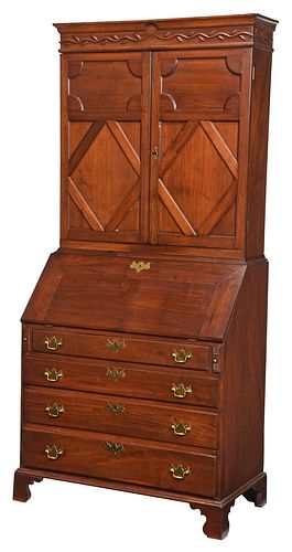 SOUTHERN CHIPPENDALE CARVED WALNUT 37491b