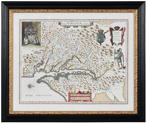 WILLEM BLAEU MAP OF VIRGINIA 374988