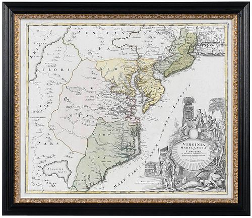 HOMANN - MAP OF VIRGINIA, MARYLAND,