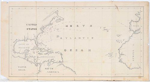 19TH CENTURY MANUSCRIPT MAP OF 37498b