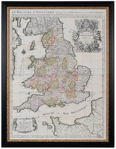 JAILLOT AND SANSON MAP OF ENGLAND 374985