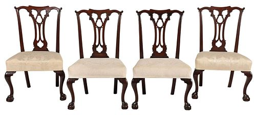 FOUR PHILADELPHIA CHIPPENDALE MAHOGANY