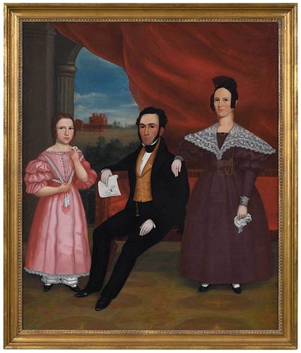 EARLY NEW YORK FAMILY PORTRAIT American  374995