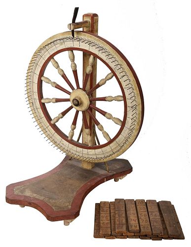 EARLY FOLK ART GAMING WHEELAmerican,