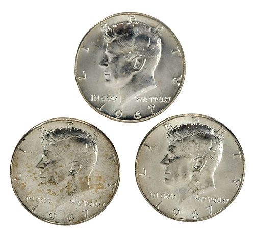 99 KENNEDY HALF DOLLARS, 1965-1968.400