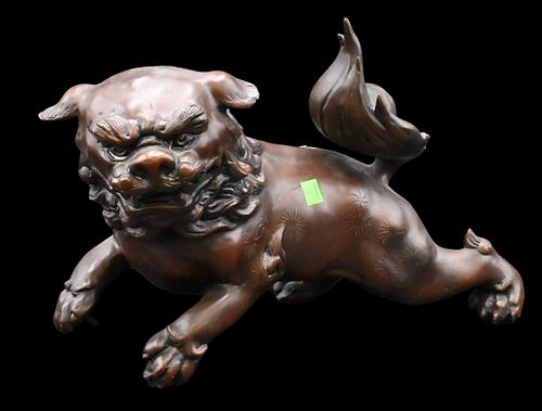 CHINESE BRONZE FOO DOGChinese Bronze 374a96