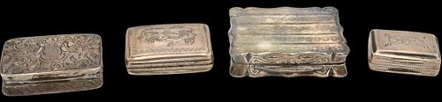 FOUR SILVER VINAIGRETTE BOXESFour 374ad6