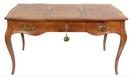 LOUIS XV STYLE BURLWOOD DESKLouis