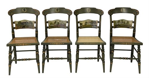 SET OF FOUR HITCHCOCK SIDE CHAIRSSet 374b69
