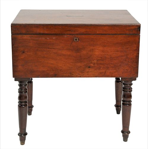 GEORGE III MAHOGANY LIFT TOP CHESTGeorge 374b91