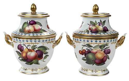 PAIR OF BRITISH PORCELAIN FRUIT