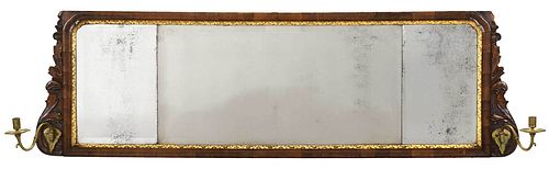 GEORGE II WALNUT PARCEL GILT MIRROR 374bb3